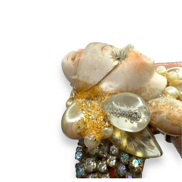 Wendy Gell Wristie Creepy Haunted Doll Face Crystal Cuff Bracelet Vintage - Picture 11 of 14